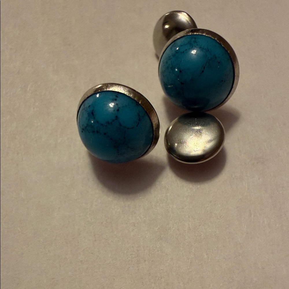 Round Turquoise Studs replacement VALENTINO like❤️ - Picture 7 of 10
